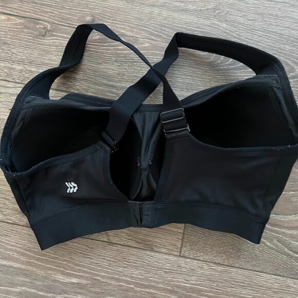 All in Motion Black Wireless Adjustable Wide Strap Sports Bra Size 36DD - Picture 6 of 11